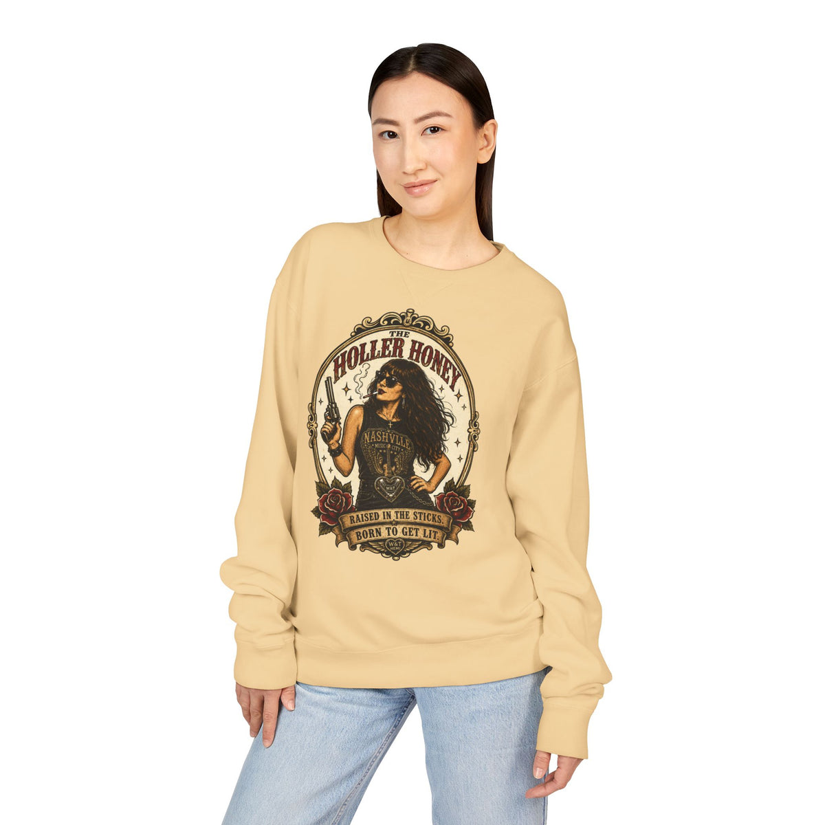 Holler Honey Vintage Crewneck | Whiskey & Throttle