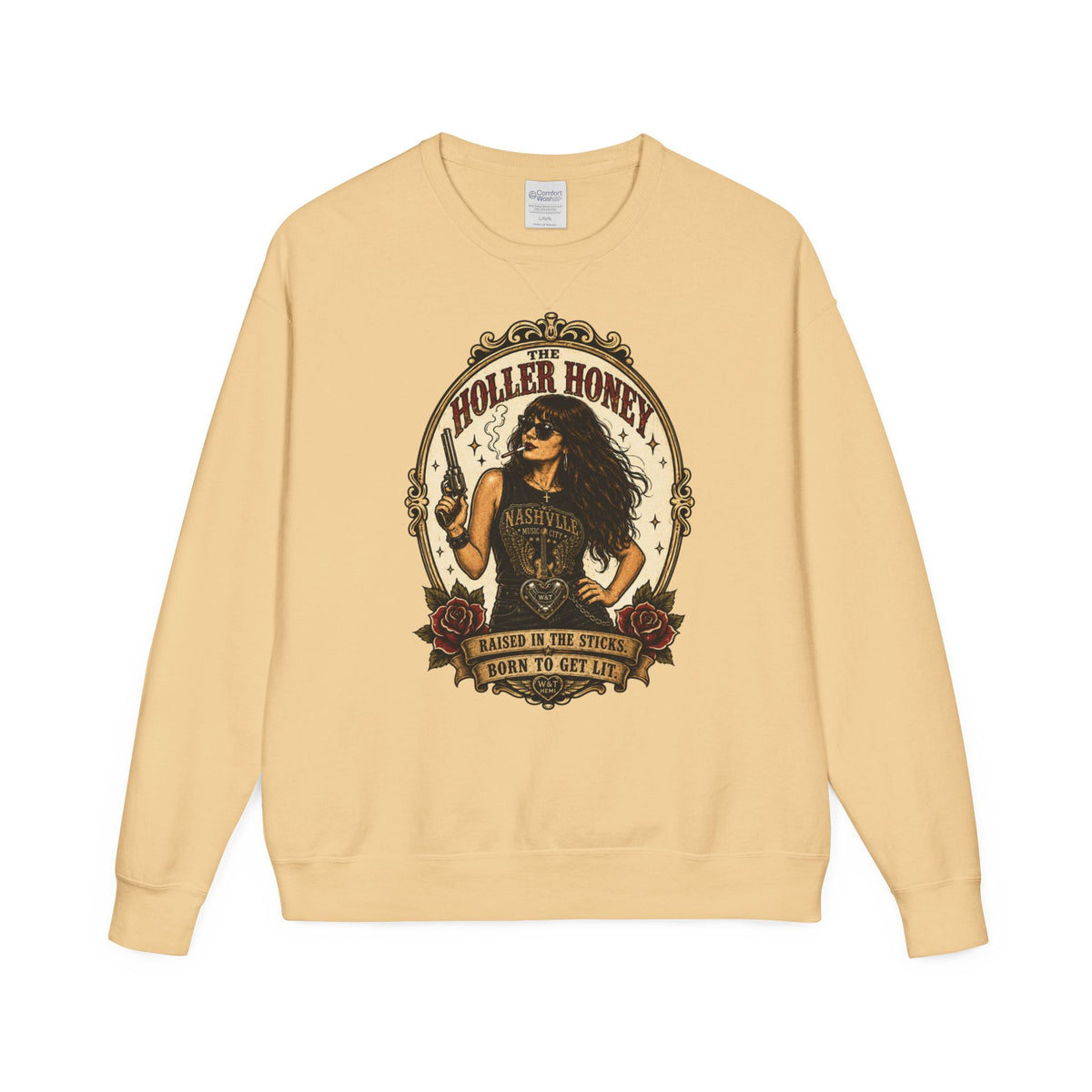 Holler Honey Vintage Crewneck | Whiskey & Throttle