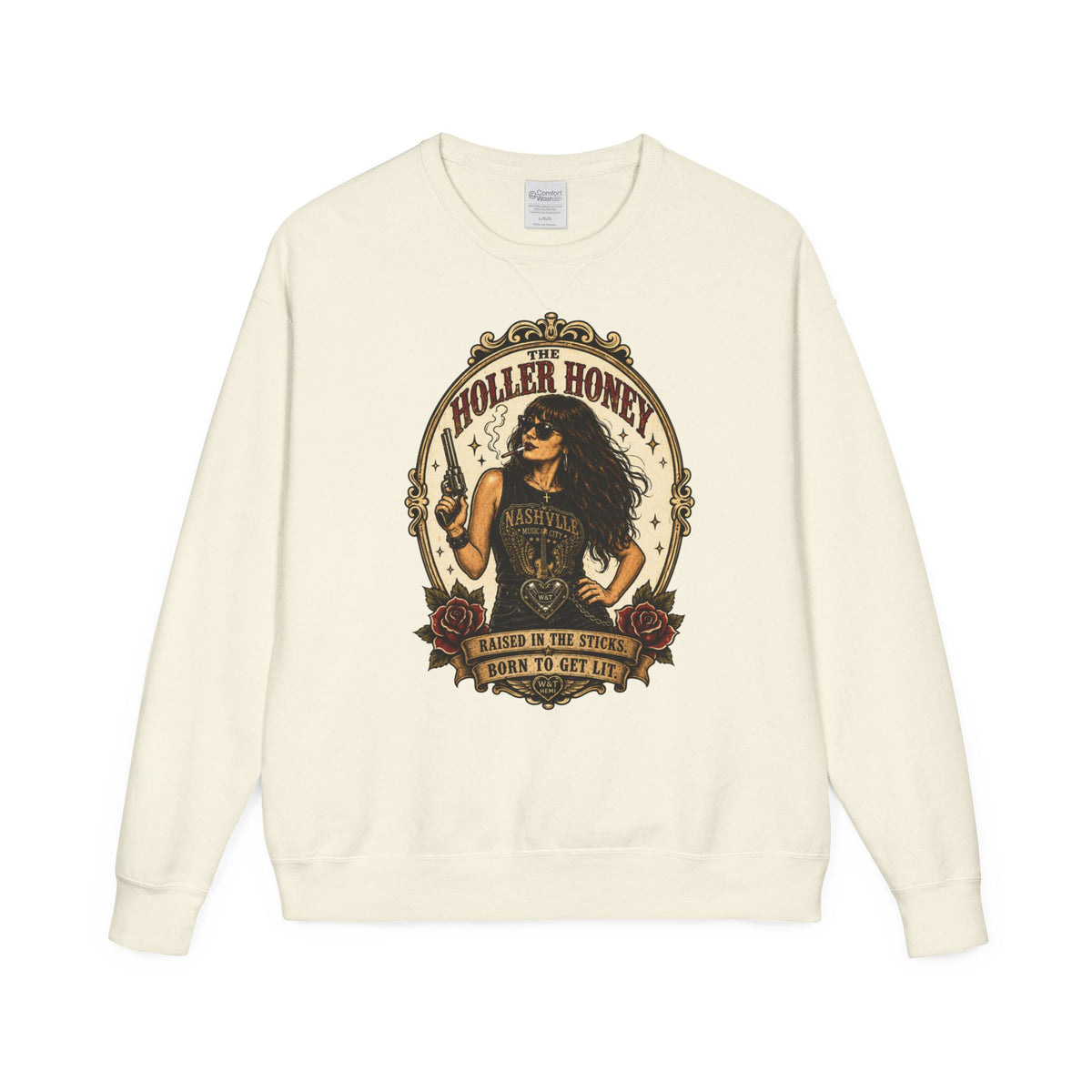 Holler Honey Vintage Crewneck | Whiskey & Throttle