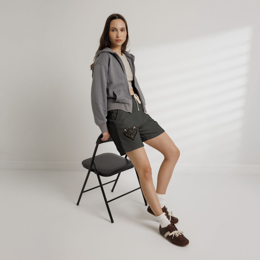 HEMI Heart Fleece Shorts | Whiskey & Throttle