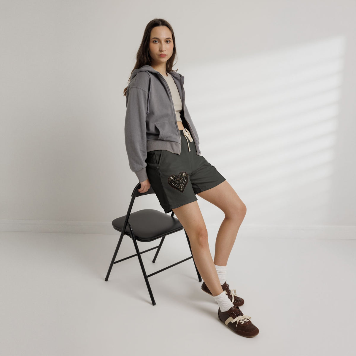 HEMI Heart Fleece Shorts | Whiskey & Throttle