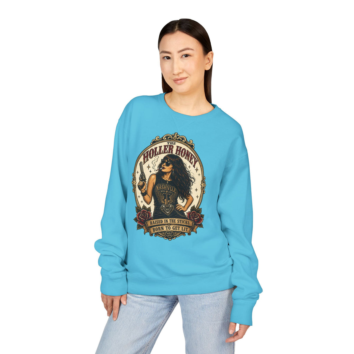 Holler Honey Vintage Crewneck | Whiskey & Throttle