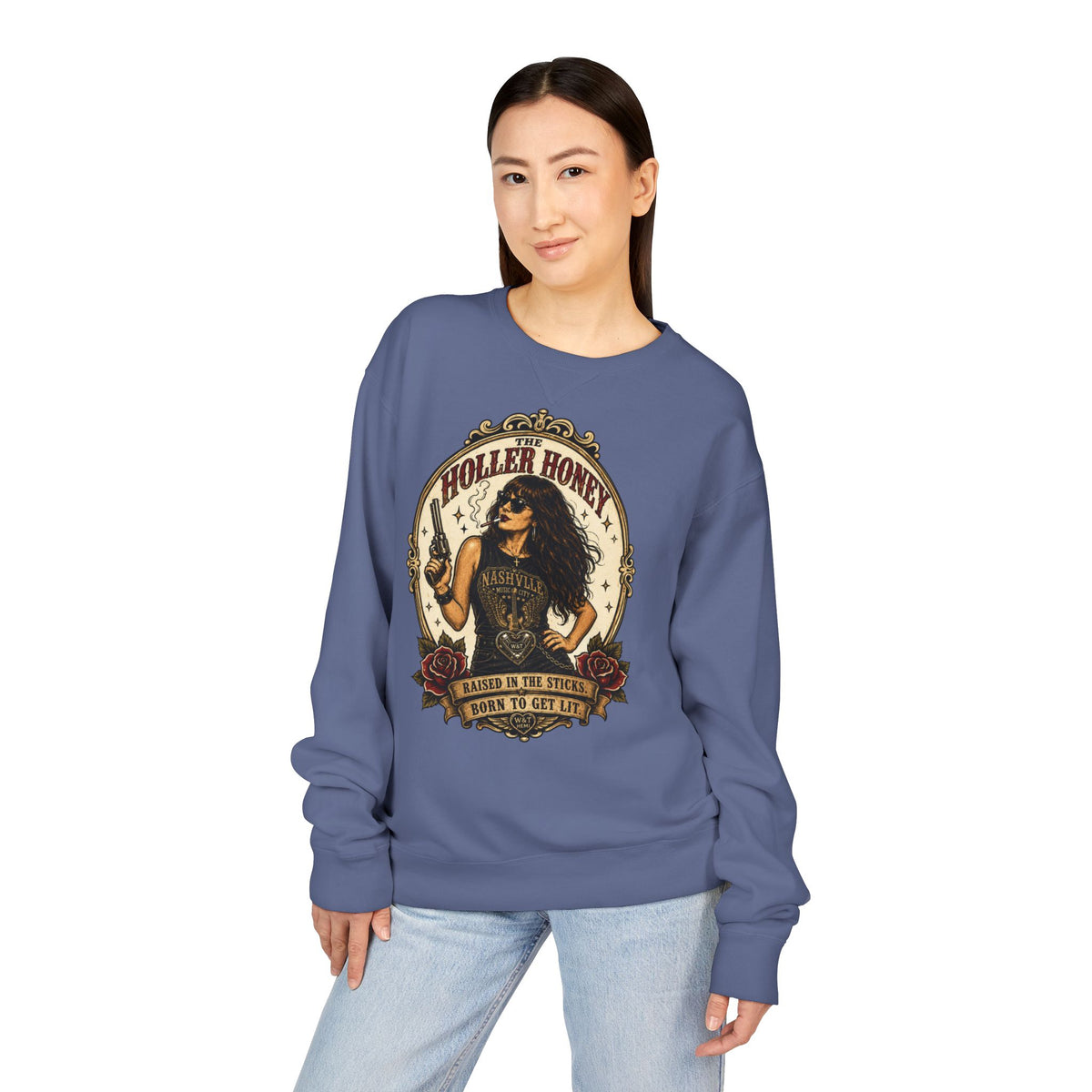 Holler Honey Vintage Crewneck | Whiskey & Throttle