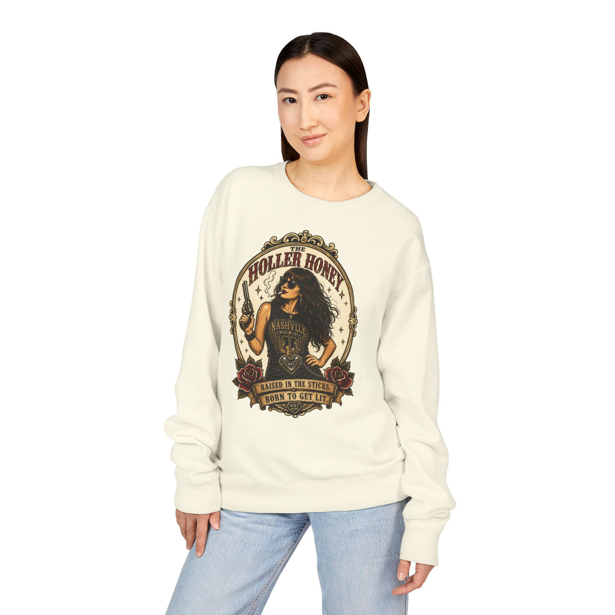 Holler Honey Vintage Crewneck | Whiskey & Throttle