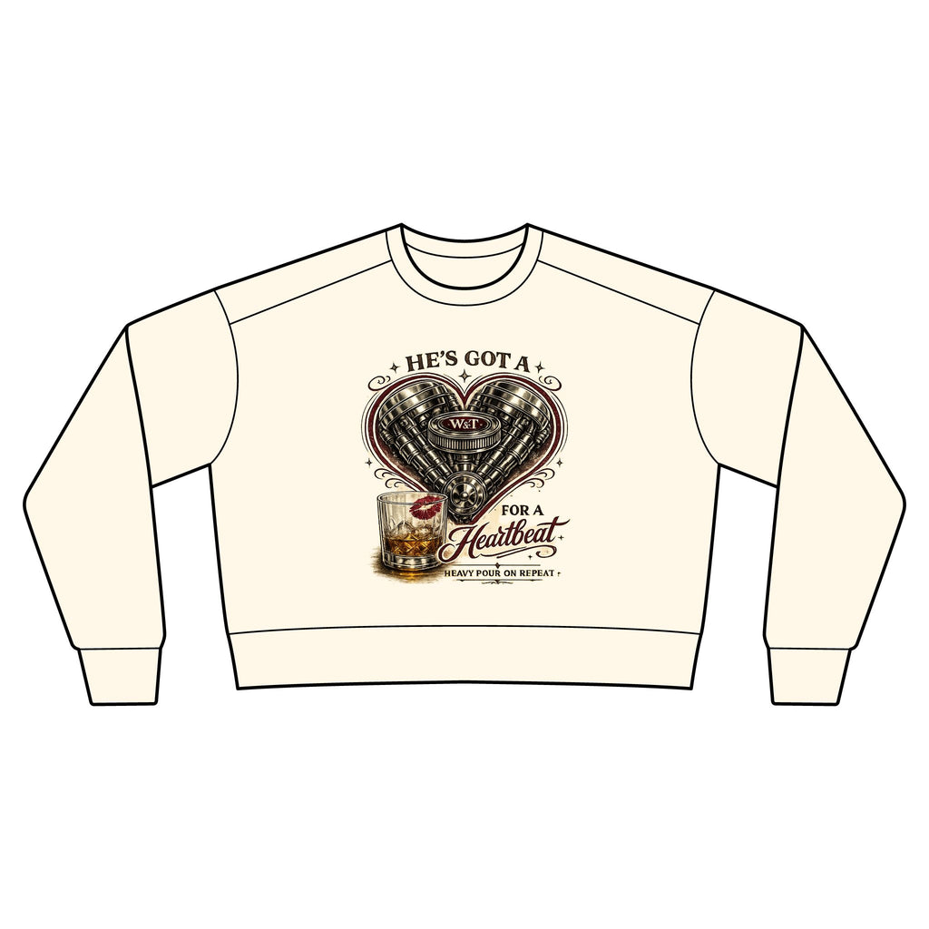 HEMI Heartbeat Cropped Crewneck | Whiskey & Throttle