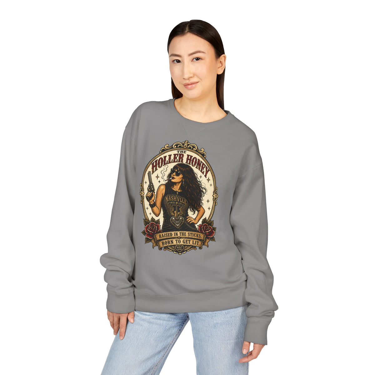 Holler Honey Vintage Crewneck | Whiskey & Throttle