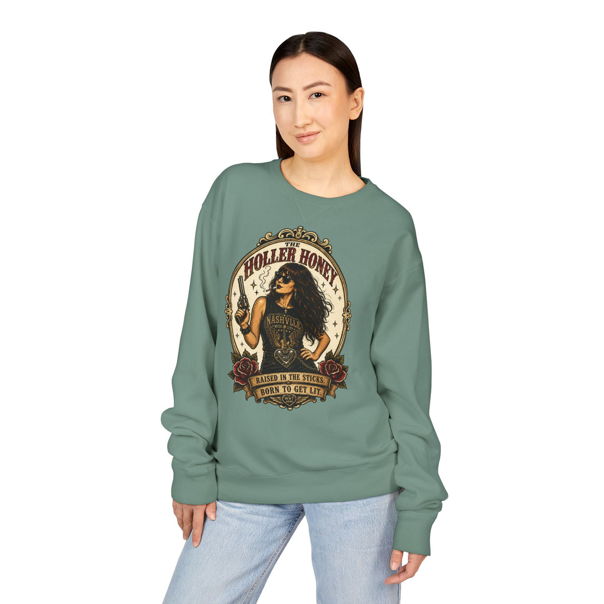 Holler Honey Vintage Crewneck | Whiskey & Throttle
