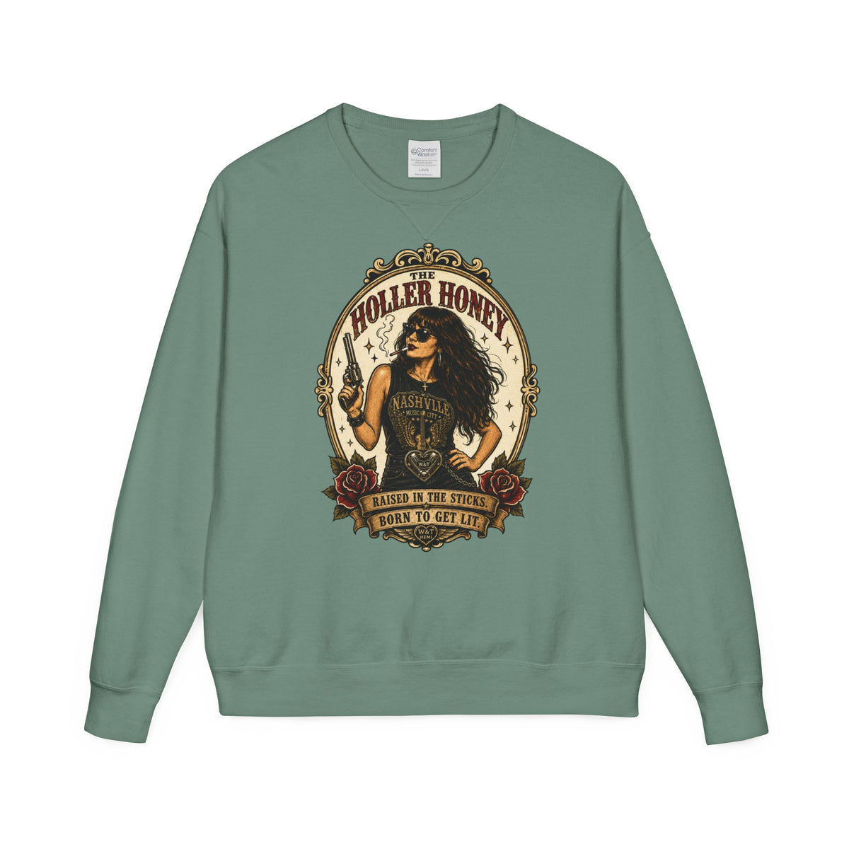 Holler Honey Vintage Crewneck | Whiskey & Throttle