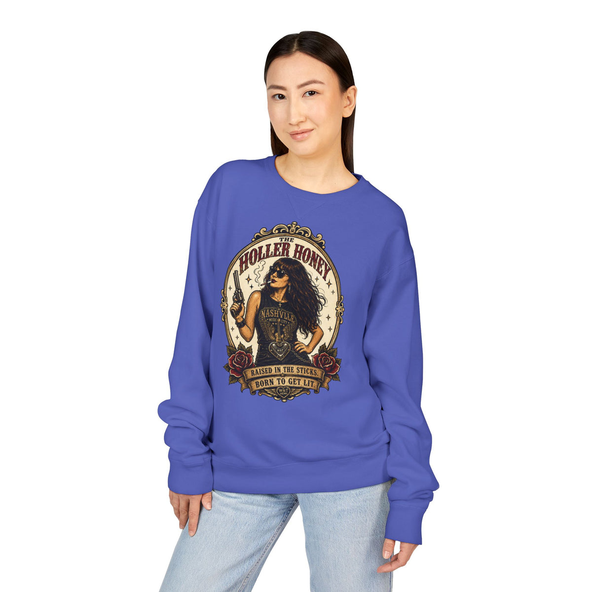 Holler Honey Vintage Crewneck | Whiskey & Throttle