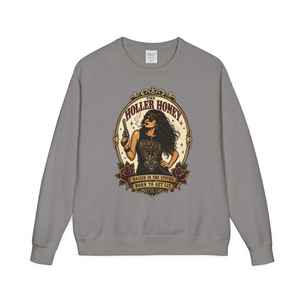Holler Honey Vintage Crewneck | Whiskey & Throttle